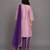Lilac purple embroidered cotton silk kurta set