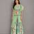 Mint green printed cotton silk sharara set