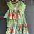 Mint green printed cotton silk sharara set