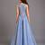 Powder blue printed organza co ord set
