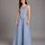 Powder blue printed organza co ord set