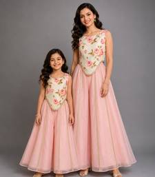 Off white pink printed cotton silk co ord set