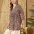 Print Ethnic Cotton Peplum Top
