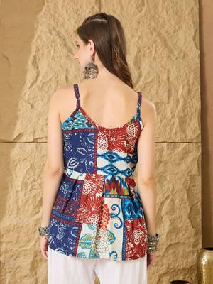 l multi-print patchwork cami peplum top 4