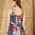 l multi-print patchwork cami peplum top