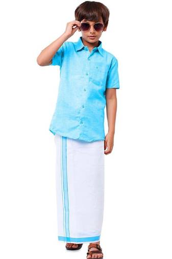 Boys matching dhoti & shirt combo