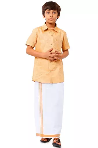Boys matching dhoti & shirt combo