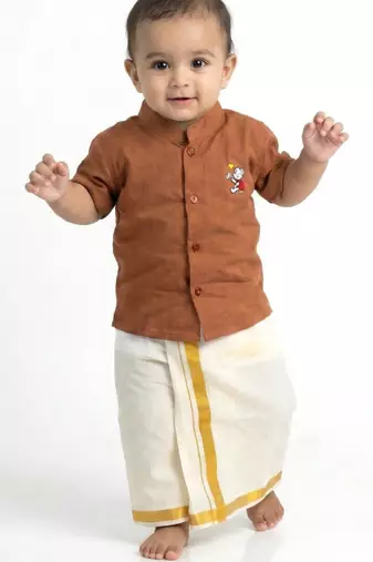 Boys shirt with dhoti pants