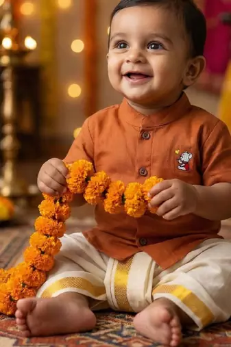 Boys shirt with dhoti pants