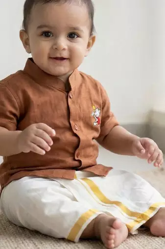 Boys shirt with dhoti pants
