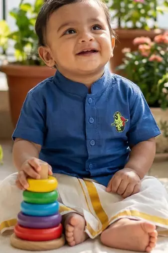 Boys shirt with dhoti pants