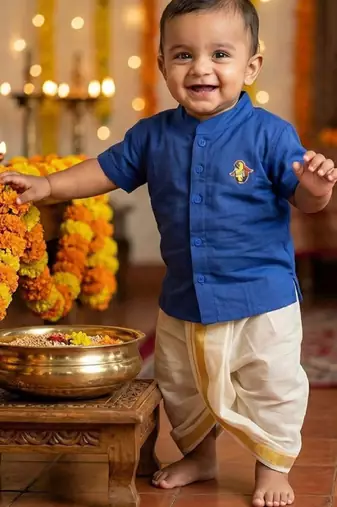 Boys shirt with dhoti pants