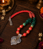 Royal heritage two tone beaded necklace