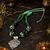 Handcrafted two tone pendant bead necklace