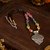 Ethnic heritage two tone pendant necklace