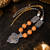 Artisan heritage two tone statement necklace
