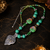 Traditional two tone beaded pendant necklace