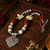 Artisan stone two tone beaded necklace