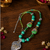 Traditional two tone beaded pendant necklace