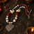 Artisan stone two tone beaded necklace