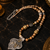 Elegant heritage two tone beaded necklace