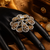 Regal Blossom Gold Finish CZ Designer Ring