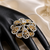 Regal Blossom Gold Finish CZ Designer Ring