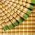 Mustard checked cotton blend saree with green border