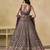 Dusty Mauve Georgette Thread Embroidery Work Lehenga Choli