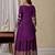 wine chinon silk party wear embroidered sharara suit set 