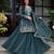 rama green roman cotton party wear embroidered sharara suit set 