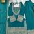 Rama green embroidered short kurti with farshi pant and dupatta set