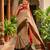 Ivory aura banarasi cotton silk blend saree with jacquard border