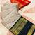 Ivory aura banarasi cotton silk blend saree with jacquard border
