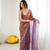 Copper festive trendy satin saree with two tone sequence embroidery