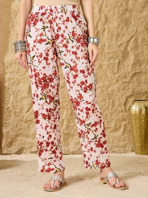 Women Ethnic Motifs Printed Regular Mirror Work  Cotton Kurta with Trouser 4