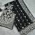 Black butterfly soft net saree with pearl & sequins embroidery