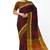 maroon black ikat pure cotton blend saree with olive border