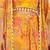 Mustard floral printed georgette crop top & draped skirt co-ord set
