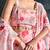 Pink tropical crop top & draped skirt co-ord set