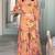 Yellow colorful printed  crop-top & sharara set