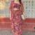 Purple kitschy crop top draped skirt co-ord set