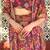 Purple kitschy crop top draped skirt co-ord set