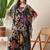Straight fit kaftan top floral print georgette sharara pants in the matching print.