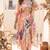 Vintage floral crop top draped skirt co-ord set