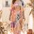 Vintage floral crop top draped skirt co-ord set