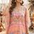 Graphic landscape kaftan crop-top sharara co-ord set