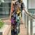 Black floral one-shoulder co-ord set