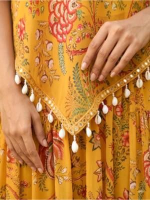 Mustard floral tunic & sharara co-ord set 5