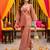 Brick red geometric print kurti crop-top sharara set